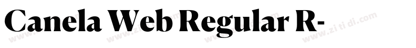 Canela Web Regular R字体转换
